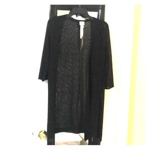 Long black cardigan